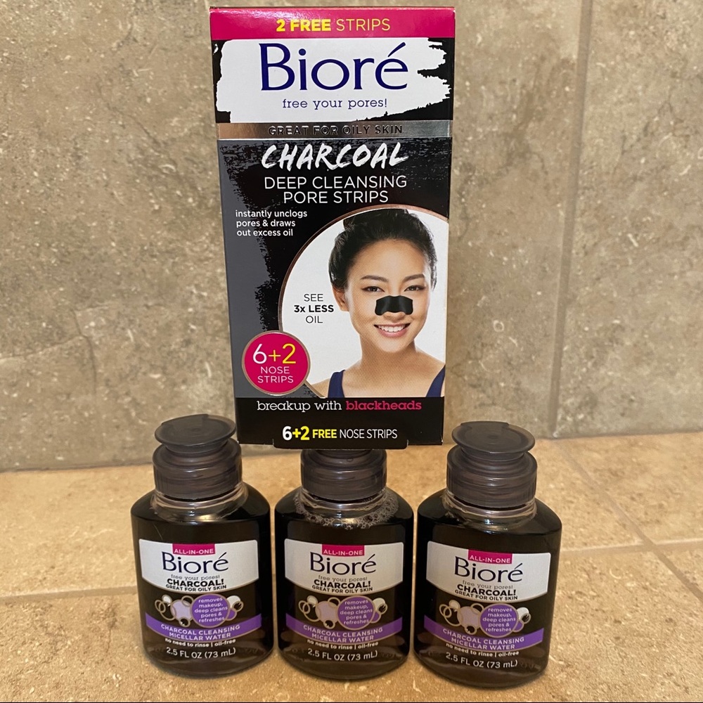 Biore Charcoal Pore Strips & Cleansing Micellar